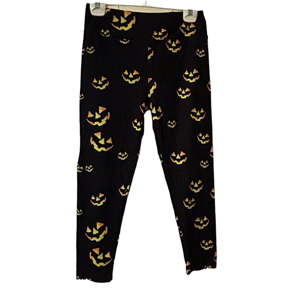Women’s Charlie’s Place Jack o Lantern Capri Leggings One Size Fits 4-14